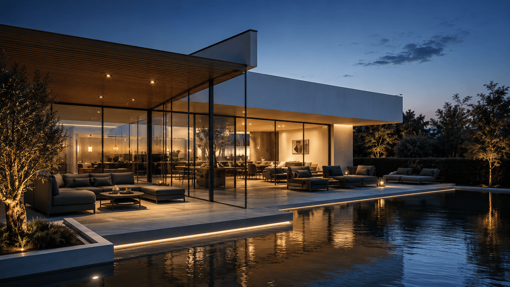 Proyecto inmobiliario moderno con piscina y arquitectura de alto nivel