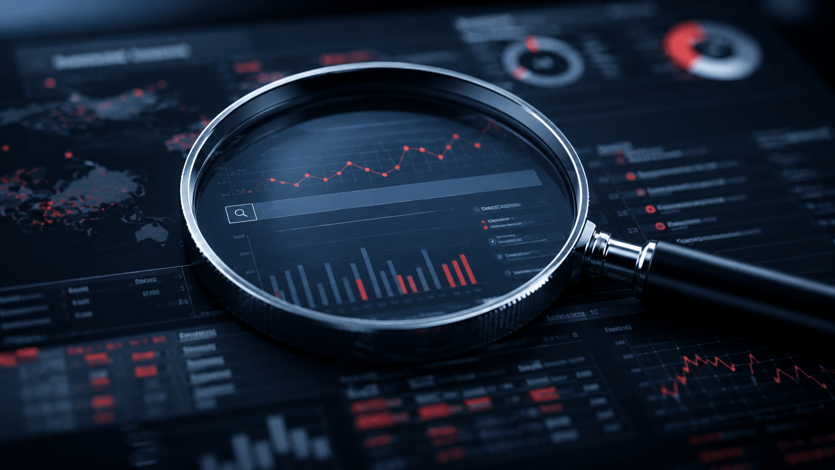 Análisis SEO avanzado sobre interfaz digital oscura