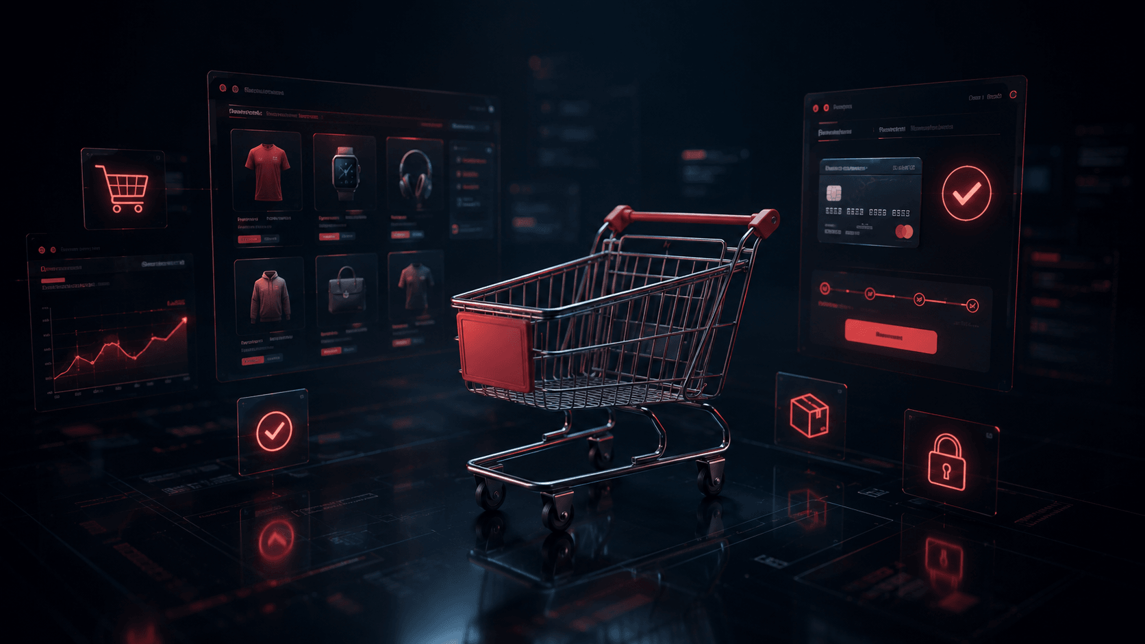 Ecommerce y carrito digital con interfaces de venta online
